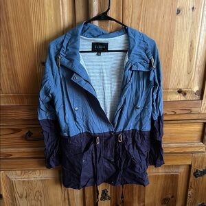 Blue and Navy Women's Jacket